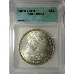 1878 7/8 F Morgan $  ICG64