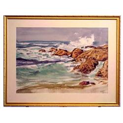 Ralph Baker (1908-1976) American WAVES AGAINS