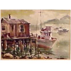Ceasar Hernandez (b.1909) American DOCK, wate