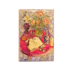 Milko (20th Century) TABLE STILL LIFE, oil pa