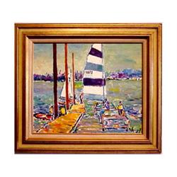 Richard Spiegel (20th Century) German SAILBOA