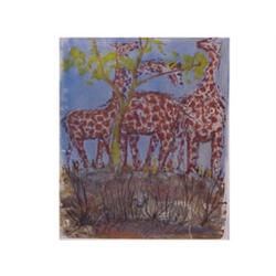 Sane Wadu (b.1954) African GIRAFFES, acrylic