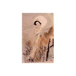 Yang Sha (b. 1940) Chinese WOMAN IN THE MOONL