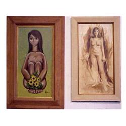 Abra (20th Century) American NUDE GIRL WITH F