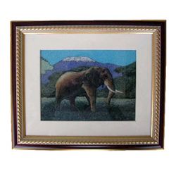 Gemstone Painting African Elephant