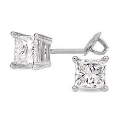 3.00 ctw Princess cut Diamond Stud Earrings I-K, SI-I