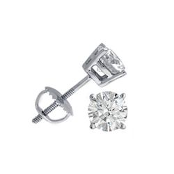 1.00 ctw Round cut Diamond Stud Earrings I-K, SI-I