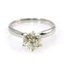Image 2 : Genuine Solitaire Ring 1.6ctw & Diamond Ring 14KTGold 5.25
