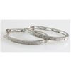 Image 3 : Genuine 0.16ctw  Round Cut Hoop Earring 14k White Gold, 2.20g