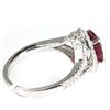 Image 2 : Genuine 3.50  ctw Ruby & Diamond  Ring 18kt Gold-White