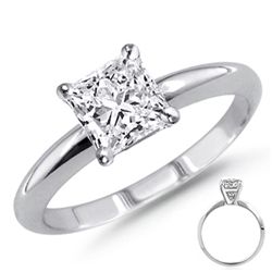 0.60 ct Princess cut Diamond Solitaire Ring, I-K, SI-I