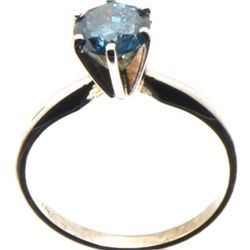 Genuine Blue Diamond 1.0 ctw & Diamond Ring 14KTGold 6