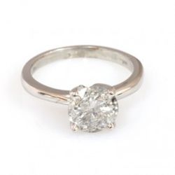 2.15 ct Round cut Diamond Solitaire Ring,  H-K, SI-I