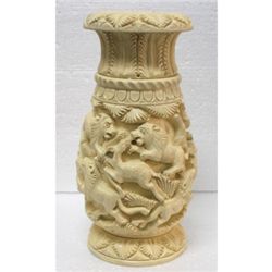 Animal Design Ivory Finish RoseWood Carving