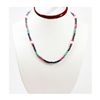 Image 1 : Natural 112.69 ctw Emerald, Ruby & Sapphire Bead Necklace
