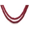 Image 2 : Natural Ruby Round  Beads Necklace w/brass clasp