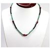 Image 1 : Natural  86.09 ctw Emerald, Sapphire & Ruby  Bead Necklace