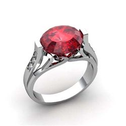 Genuine 6.09 ctw Ruby Ring 18kt White or Yellow Gold