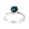 Image 1 : Genuine  Blue Diamond Solitaire 1.2 ctw  Ring 14KT  3g  RS6.5