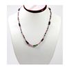 Image 1 : Natural 70.15 ctw Sapphire, Ruby & Emerald Bead Necklace