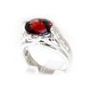 Image 2 : Genuine  GARNET   4.70  ctw Diamond Ring  10KT  5.25g  RS7.0