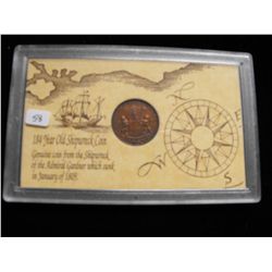 SHIPWRECK COIN ADMIRAL GARDNER 202 YEARS OLD