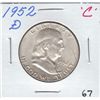 Image 1 : 1952 D FLASHY FRANKLIN SILVER HALF