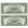 Image 2 : $5 CONSECUTIVE 1950 UNC FRN