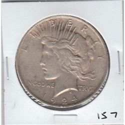 1924 $1 SILVER PEACE DOLLAR