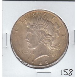 1922 $1 PEACE SILVER DOLLAR