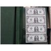 Image 3 : LEATHER BOUND BOOK UNCUT SHEET OF $1 AND $2 2003 VERY SHARP