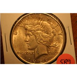 1922 peace dollar