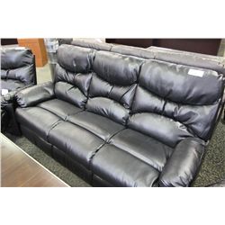 BLACK LEATHER SOFA