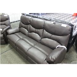 BROWN LEATHER SOFA