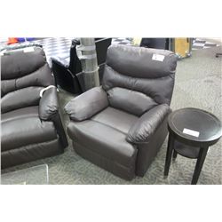BROWN LEATHER RECLINER