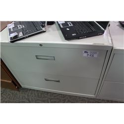 BEIGE 2 DRAWER LATERAL FILE CABINET