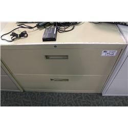 YELLOW 2 DRAWER LATERAL FILE CABINET