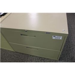 TAN 2 DRAWER LATERAL FILE CABINET