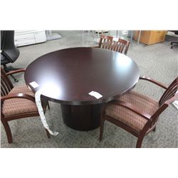 MAHOGANY ROUND CONFERENCE TABLE
