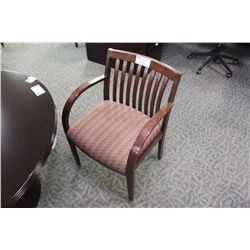 MAHOGANY FRAMED CLIENT CHAIR