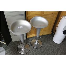 2 GREY BAR STOOLS