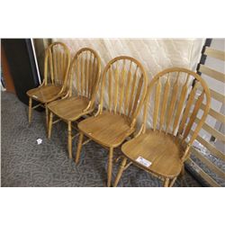 4 OAK DINING CHAIRS