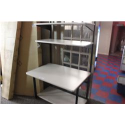 GREY COMPUTER TABLE WITH SHELF