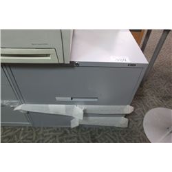 GREY GLOBAL 2 DRAWER LATERAL FILE CABINET