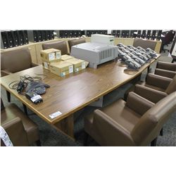 BROWN LEATHER BOARDROOM CHAIR