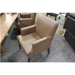 BROWN LEATHER BOARDROOM CHAIR