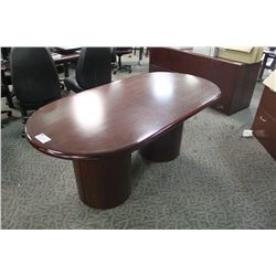 MAHOGANY BOARDROOM TABLE DRUM BASE