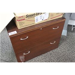MAHOGANY 2 DRAWER LATERAL FILE CABINET