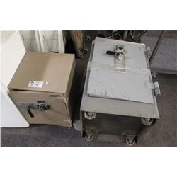 2 SAFES & A BAR FRIDGE