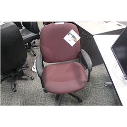 GLOBAL BURGANDY OFFICE CHAIR